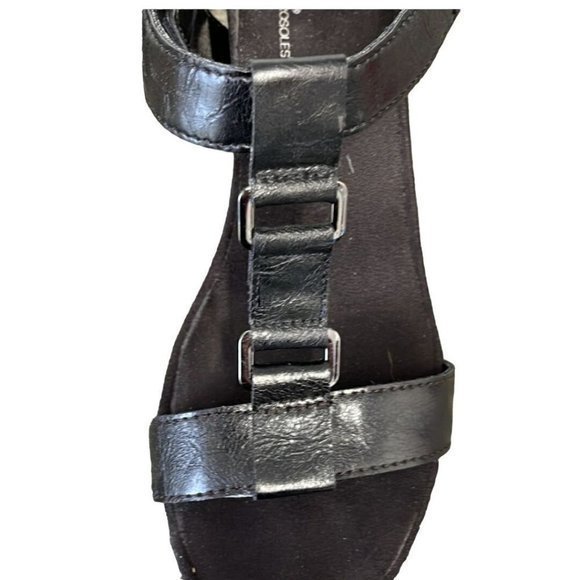 - 𝅺Areosoles A2 Plush Nite Black Sandal‎ Wedge size 8 - Picture 5 of 16